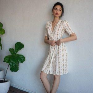 Reformation Laurent Floral Wrap Dress Size XL